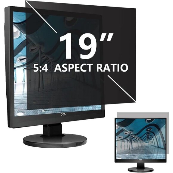 19" Privacy Screen Filter 5:4 | Anti-Glare, Blue Light, Removable Monitor Cover - Picture 1 of 7